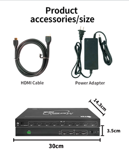 Промышленный многоэкранный HDMI-разветвитель: 7680x2400 полное разрешение, нулевое сжатие 9-выходной HDMI-разветвитель - Product Image 4