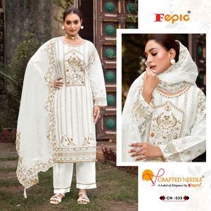 Organza Embroidered Shalwar Kameez with Handcrafted Khatli Work, Rich Dupatta &amp; Soft Viscose Santoon <strong>Bottom</strong> a <strong>Royal</strong> Ensemble - Product Image 3