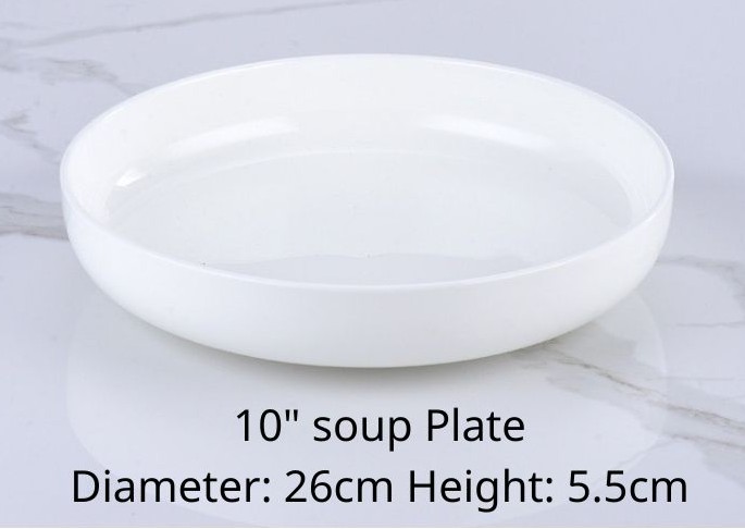 10-inch deep round plate