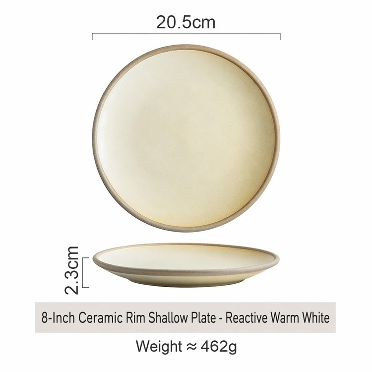 8 inch round reactive warm white