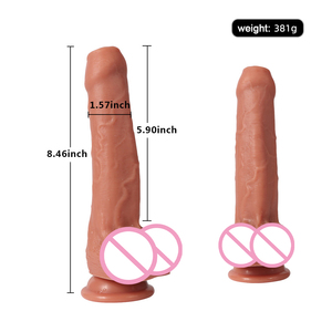 Sacknove Vrouwelijke Extra Big Size 22Cm Best Verkopende Kleurrijke Levensechte <span class=keywords><strong>Sex</strong></span> Penis Speelgoed Echte Huid Zuigbasis Rubber Dildo Voor Vrouwen - Product Image 5