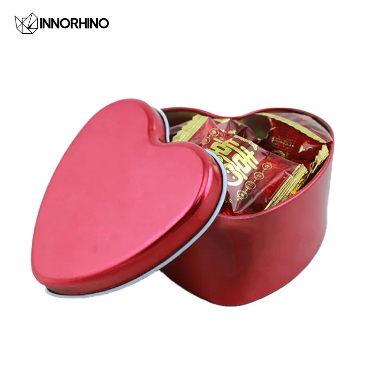 사탕 INNORHINO innorhino를 위한 둥근 양철 깡통 포장 과자 금속 상자
