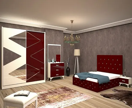 GABON RED BEDROOM SET BEST SELLER STYLISH MODERN LUXUS HOCHWERTIGES PRODUKT COOL HOME MÖBEL
