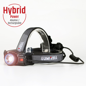 Yeni 500 lümen hibrid güç tip-c AA pil LED far taşınabilir açık cep feneri Zoom odak kontrolü ile