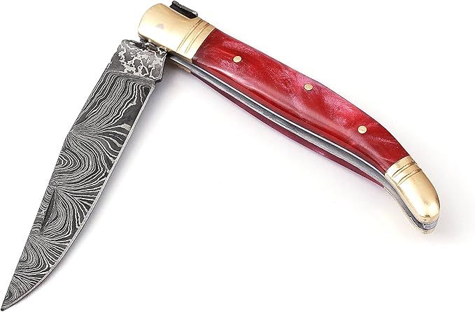 Résine rouge et laiton