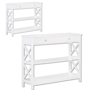 Oturma odası ve çiftlik evi giriş tik ahşap için depolama ile 2 çekmeceli Entryway masa ile lüks konsol masa - Product Image 6