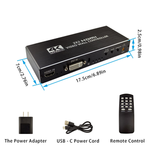 Controlador de pared de video SYONG 4K 2X2 Entrada HDMI DVI Salida HDMI de 4 canales Empalmador de pared de video