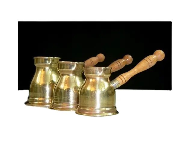 Pot de café turc avec poignée en bois, bouilloire, grande capacité, en cuivre, originale, vente en gros