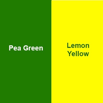 Pea Green & Lemon Yellow