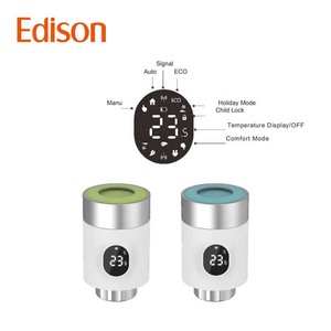 2025 белый ПК цифровой термостат клапан Zigbee Беспроводной умный радиатор термостат домашний отель Электрический обогрев пол - Product Image 3