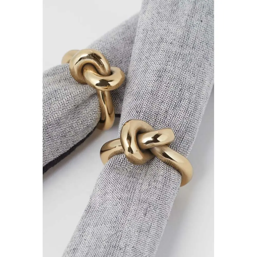 Knotted Design Napkin Ring Hot Sell Simple Napkin Holders For Christmas Metal Alloy monogrammed napkin rings