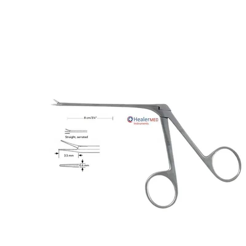 Micro Ear Pinze Dritto, strumenti Seghettato-Micro Ear Pinze-E.N.T (Ear Nose Throat)