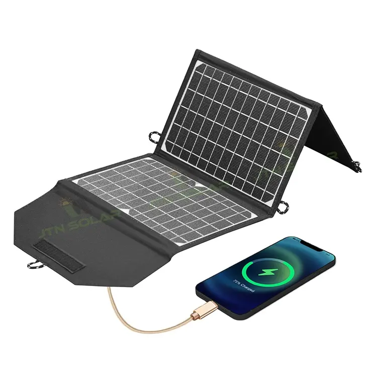 Camping en plein air ETFE 21W Chargeur solaire pliable Panneaux solaires portables pliants avec port USB
