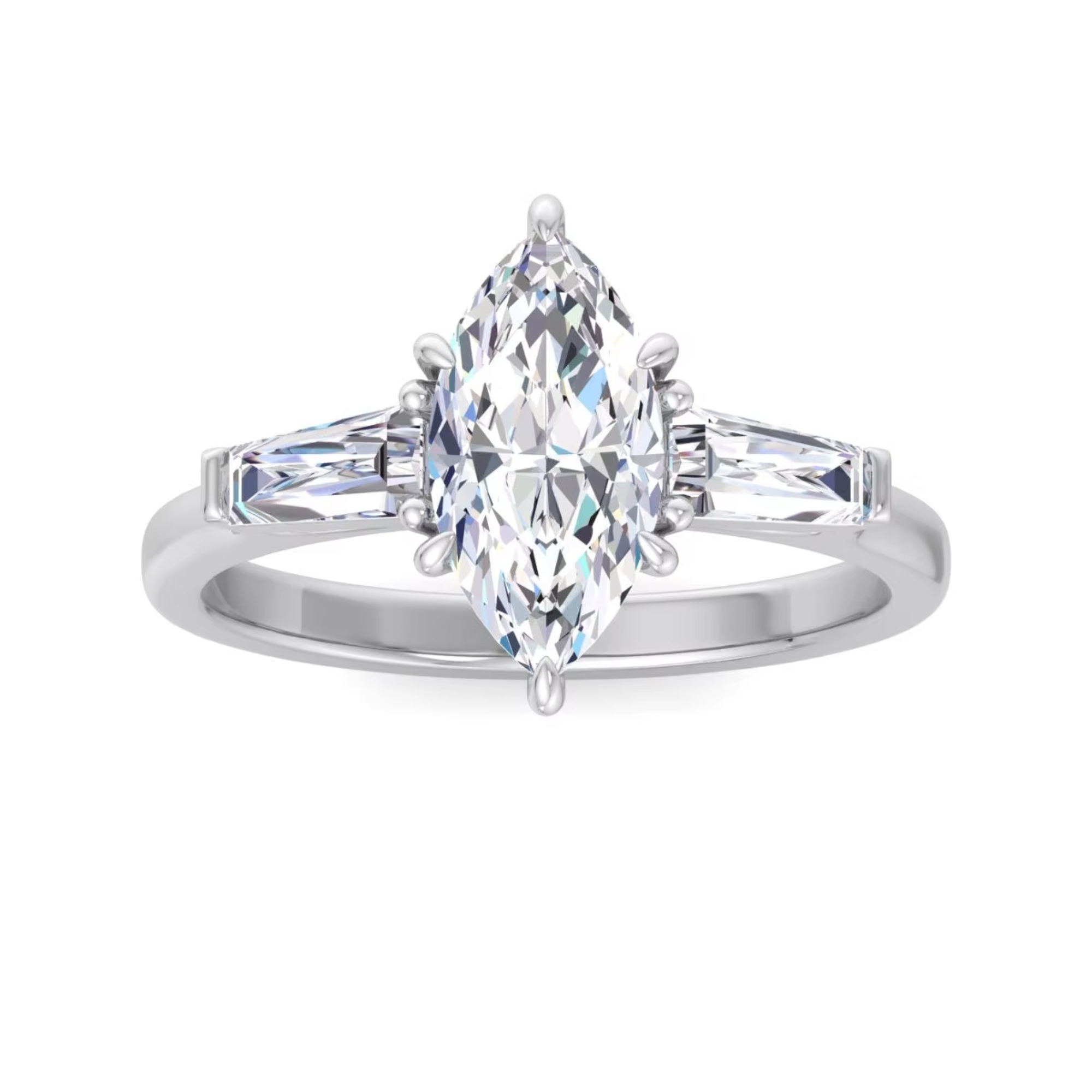 18K gold (Moissanite)