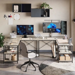 Escritorio para ordenador, L moderna en forma de mesa de estudio, nuevo estilo de diseño - Product Image 4