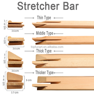 3.8*3.7 cm perenggang kayu pinus Bar tipe kemiringan kanvas seni galeri bingkai kayu untuk perlengkapan seni Studio - Product Image 2