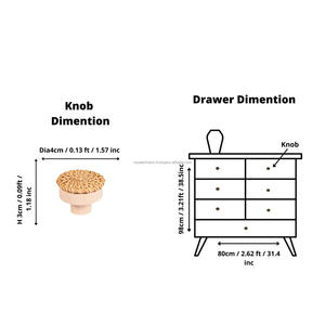 <strong>Best</strong> Luxury Indian-made <strong>Doorknobs</strong> Wood Resin Metal Strategist Cabinet Knob Handle for Kitchen Bedroom Wardrobe Drawers Dressers - Product Image 6