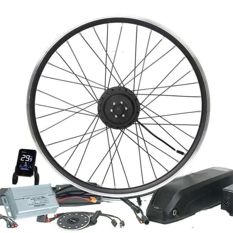 E Bike 250w 350w 500w kit ruota motore mozzo bicicletta elettrica pezzi di ricambio Kit di conversione bicicletta elettrica