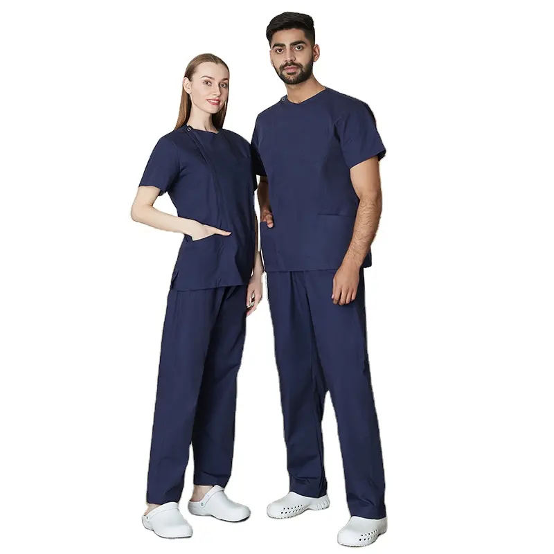 High End Confortável Tecido Enfermagem Uniformes Médicos Mulheres Scrub Ternos Enfermeiros Vestido Uniforme Atacado
