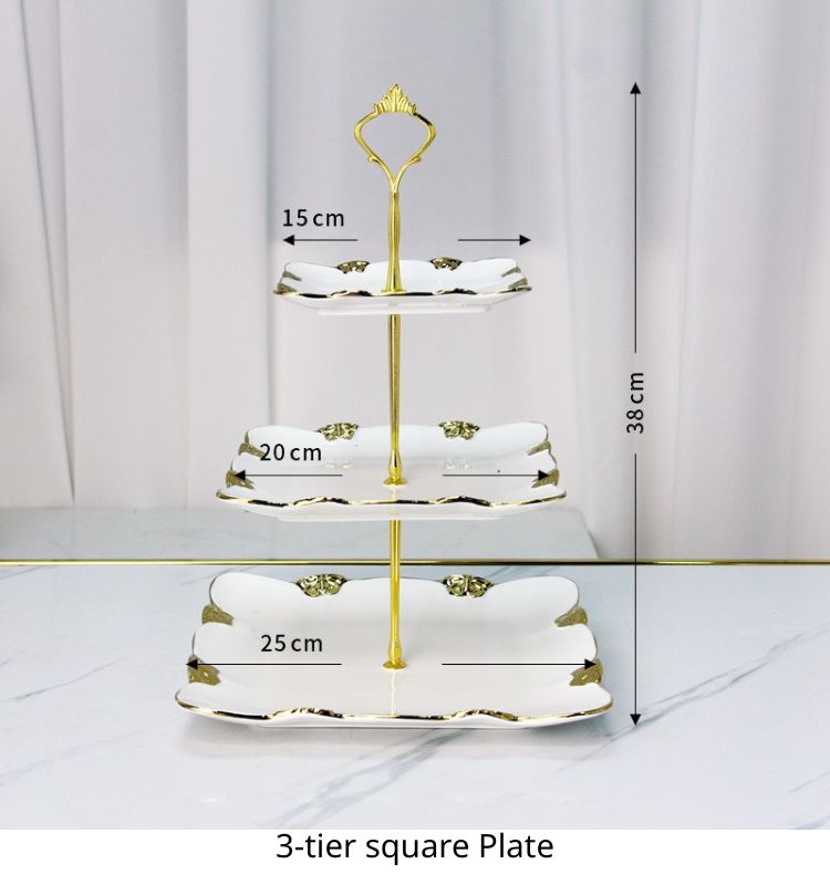 3-tier square Plate