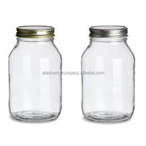 Hexa 45ml Glass <strong>Jar</strong> with Aluminum Cap for Storing Food Items Like Honey and Pickles Ensuring a Tight Seal