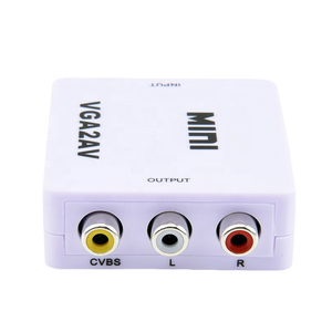 Convertidor VGA a AV Adaptador VGA a RCA rojo, blanco y amarillo Conversión VGA a AV Old Style TV HD 1080p