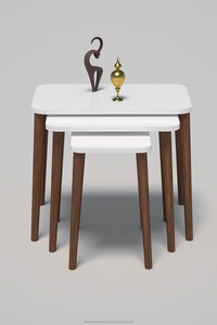 FurnatureDesign Customized Solid Wood Leg <strong>Nesting</strong> Coffee <strong>Tables</strong> Set 3 <strong>Rectangular</strong> Tea <strong>Table</strong> for Living Room and Home Use - Product Image 2