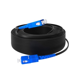SC-SC สายหนังจัมเปอร์ในร่มกลางแจ้ง FTTH สายเคเบิลใยแก้วนำแสงโหมดเดียวสายแพทช์ที่มีการเชื่อมต่อ - Product Image 1