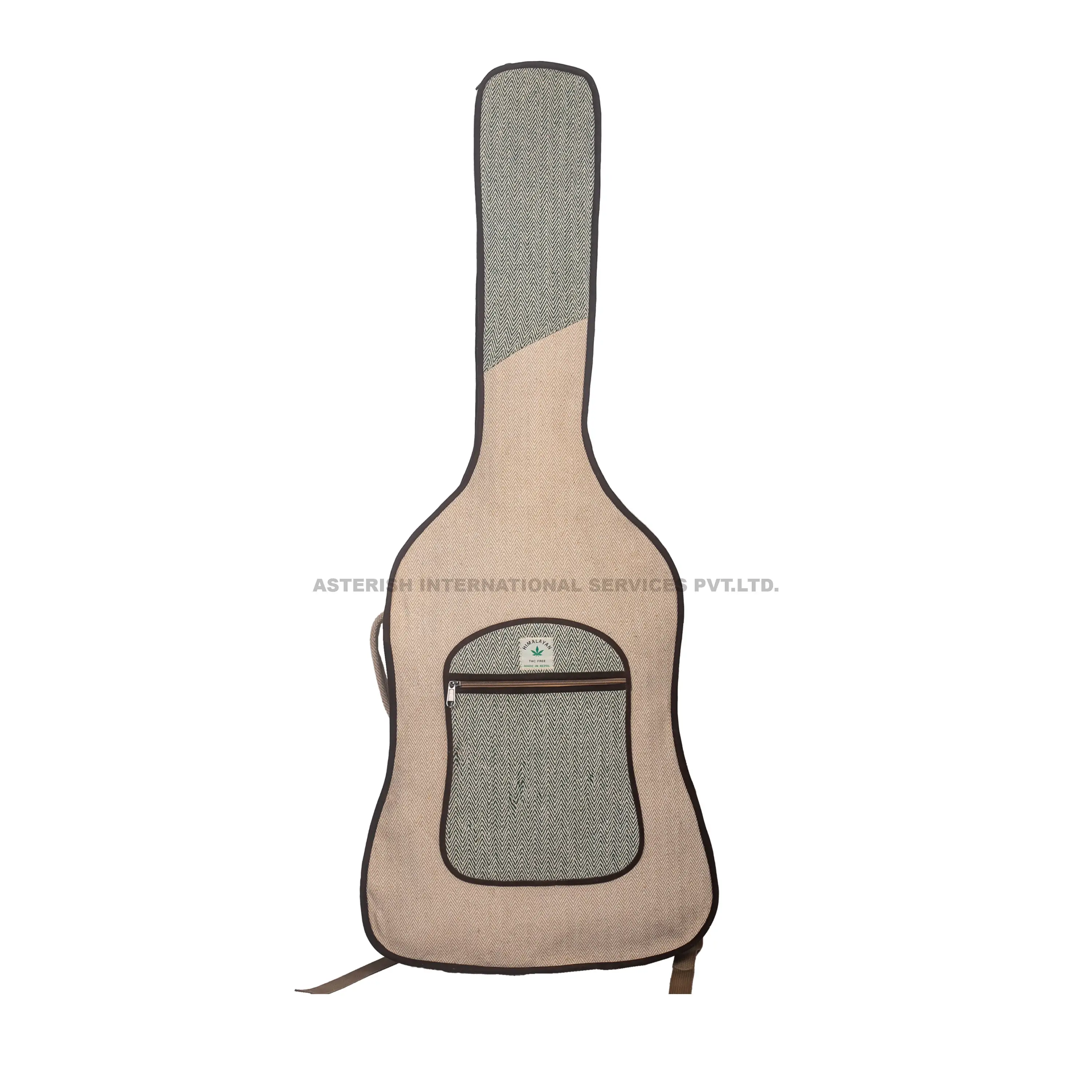 빈티지 OEM 기타 케이스 가방 캐리 핸들 공장 만든 대마 기타 배낭 패션 일렉트릭 기타 가방