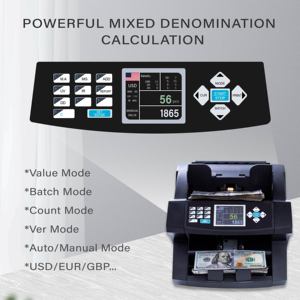 H-8200专业现金计数机自动计数混合价值货币计数器 - Product Image 5