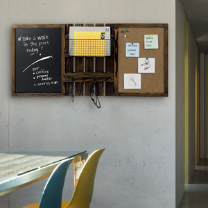 Mygift mộc mạc 3-mảnh bảng phấn & nút chai bảng Tường Tổ chức thiết 2026 phải có Trung tâm tin nhắn - Product Image 3