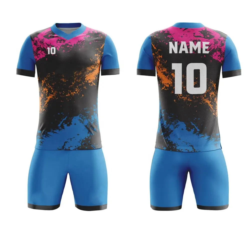 Uniforme de futebol de sublimação personalizado para esportes profissionais com equipes de futebol, roupas esportivas com designs personalizados