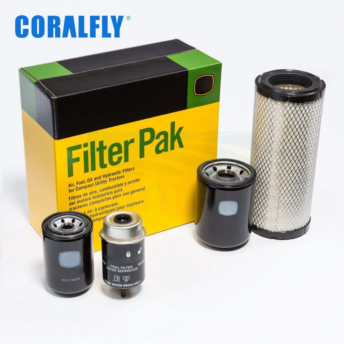 Coralfly-filtro de aceite RE504836 RE518977 T19044 T19044D RE57394 RE519626 para John Deere