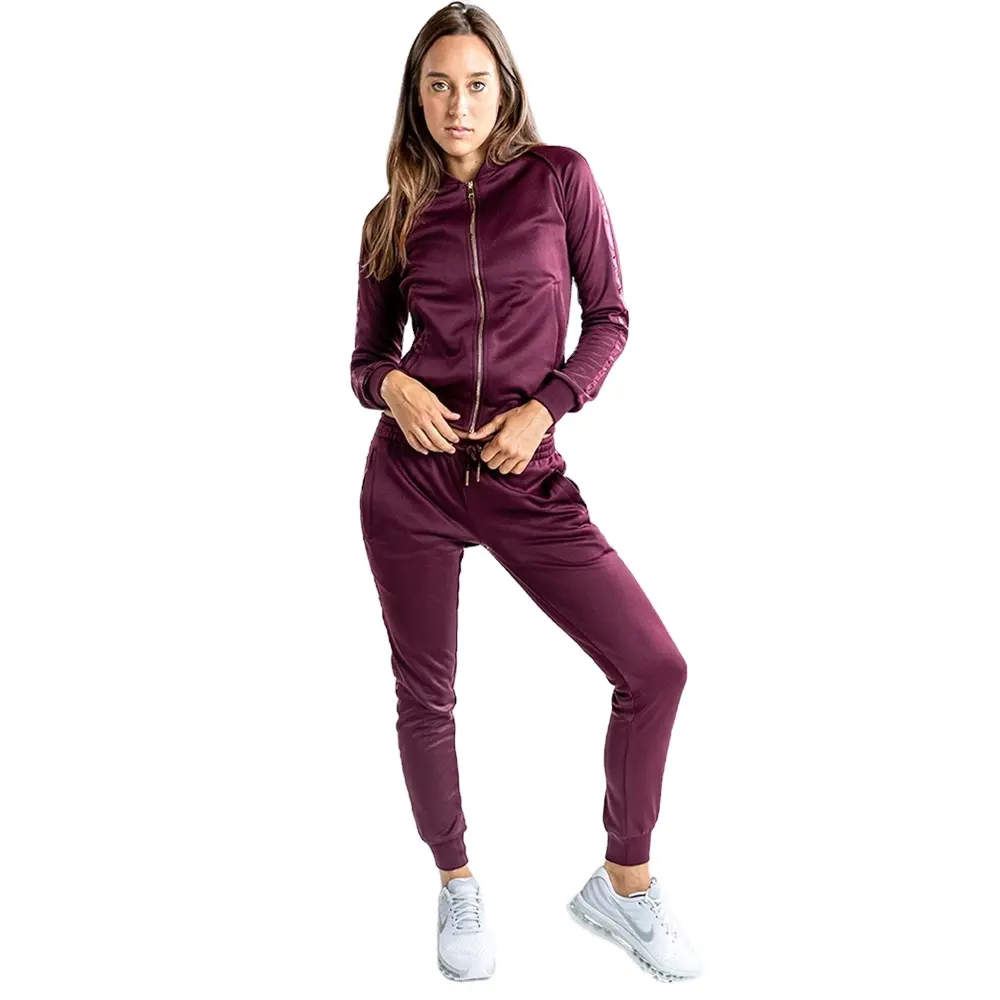 Toptan 2022 özel Logo kadın antrenman kıyafeti eşofman 2 parça pantolon setleri eşofman eşofman kadın ter koşu kıyafetleri