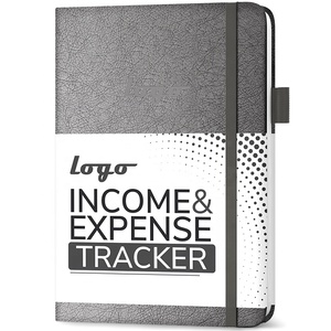 Custom <strong>Printing</strong> Manufacturers Leather Income and Expense Tracker/<strong>Log</strong> Book Hardcover Record <strong>Notebook</strong> <strong>with</strong> Receipt Pocket - Product Image 1