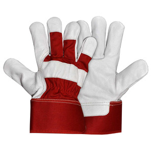 En özel ağır dana bölünmüş deri iş eldivenleri çift palm Anti-Cut emniyet donatıcı eldiven endüstriyel emek koruma - Product Image 2