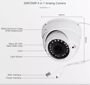 1080p室内模拟AHD有线数码摄像机，用于IP安全系统网络摄像机 - Product Image 5