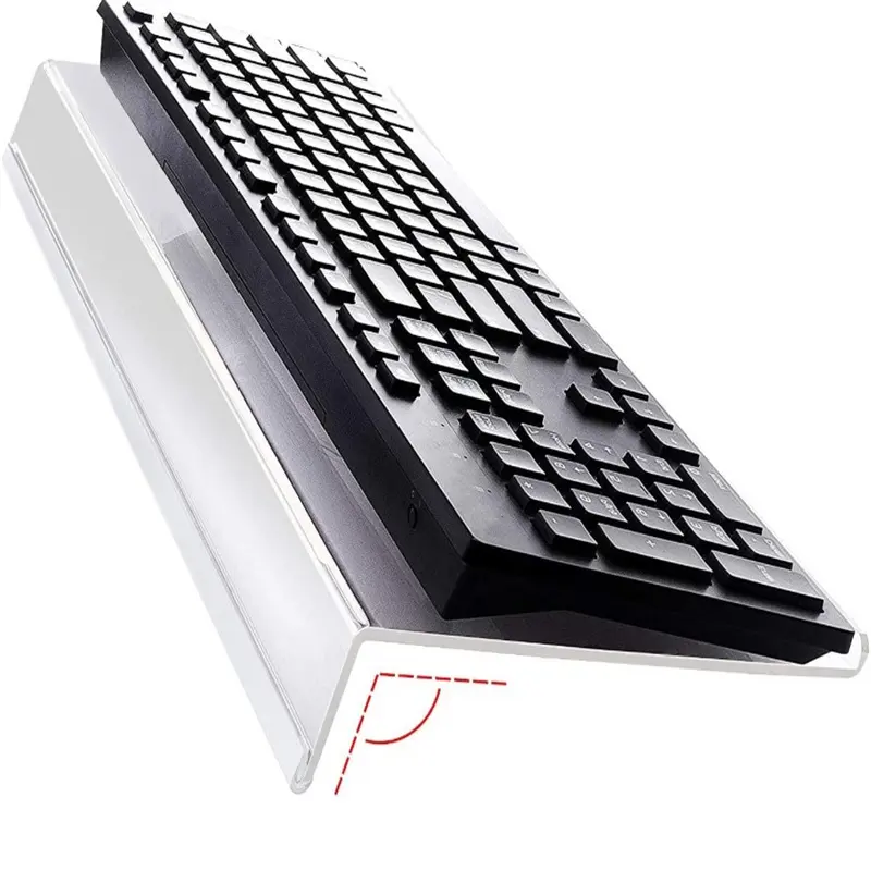 Exclusive design Z Shaped custom clear acrylic office computer keyboard stand