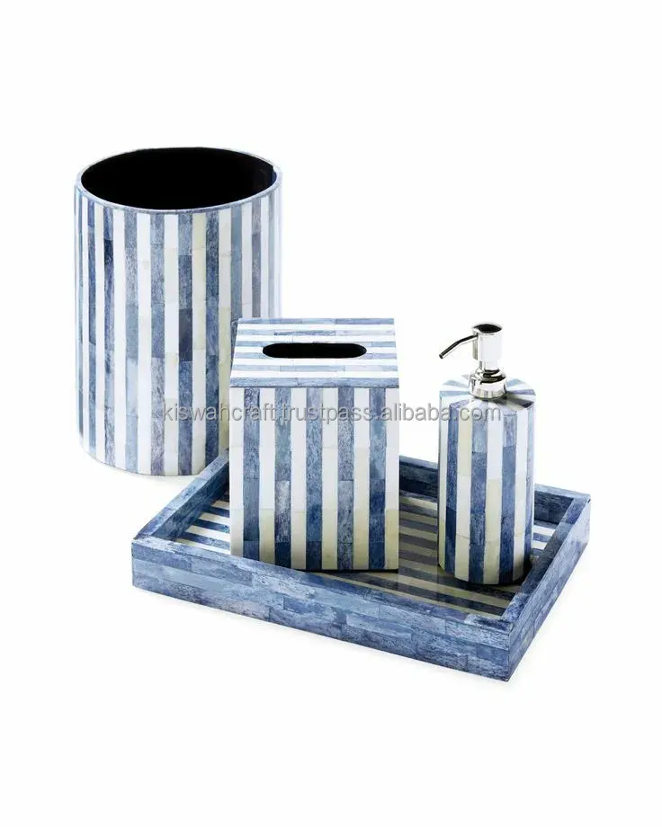 KISWH CRAFT-Conjunto de baño de lujo con incrustaciones de hueso, accesorios de decoración de nuevo color, juego de baño de mejor diseño a precio barato