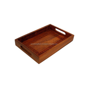 上菜托盘皮革制成，棕色抛光，方形独特设计，优质酒店上菜 - Product Image 4