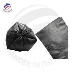 黑色垃圾袋HDPE价格实惠，带PP串袋卷一次性Starseal可定制OEM耐用 - Product Image 3