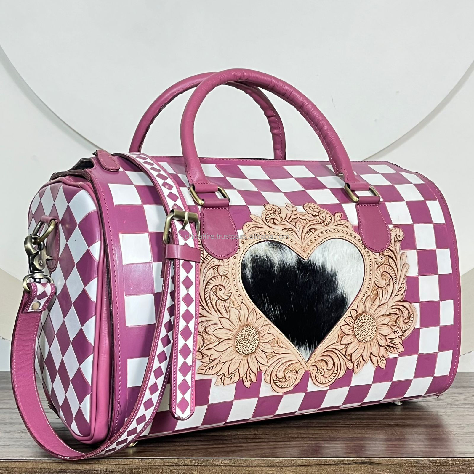 Pink & White Checkered