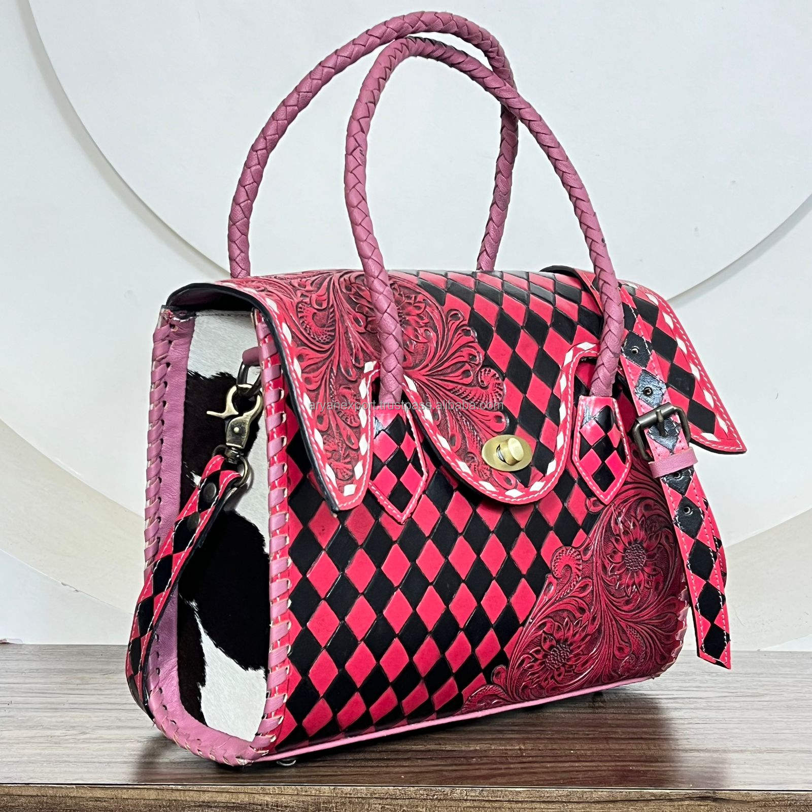 Pink & Black Checkered