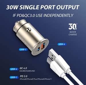 LDNIO C506Q 30w Custom Type C <strong>Charger</strong> Socket Dual PD and QC3.0 Car <strong>Charger</strong> 3 in 1 Usb Port Dc Fast <strong>Charger</strong> - Product Image 5