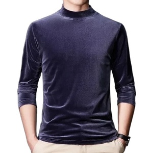 メンズ秋冬新作長袖Tシャツ服ベースレイヤートトップハーフポロタートルネックプルオーバーTシャツプロキシ