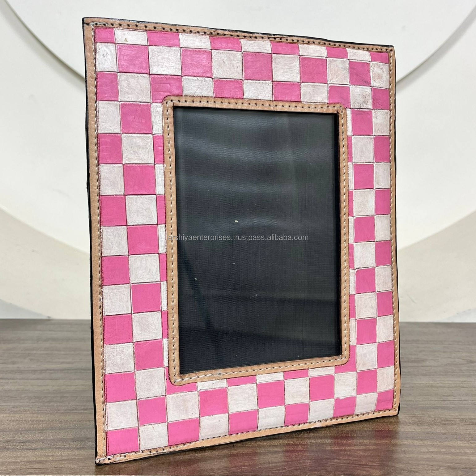 White & Pink Checkered