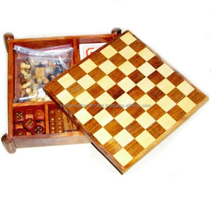 2022新到芒果手工木制多棋盘游戏家庭儿童室内和室外游戏 - Product Image 2