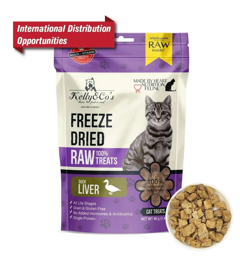 Kelly and Co freeze-dried pet food plant new premium delicious palatability cat food