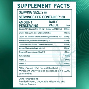 Meelefu Custom Graviola Graviola Orgânica Gotas Líquidas, Graviola Extrato Orgânico Multivitamínico Graviola Líquido para a Pele, Celular, Imune - Product Image 6