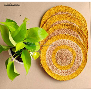 ארוג arcohandplemat להגדיר עבור בר קיימא וידידותי לסביבה סעודה עמיד ומסוגנן עיצוב של הודו